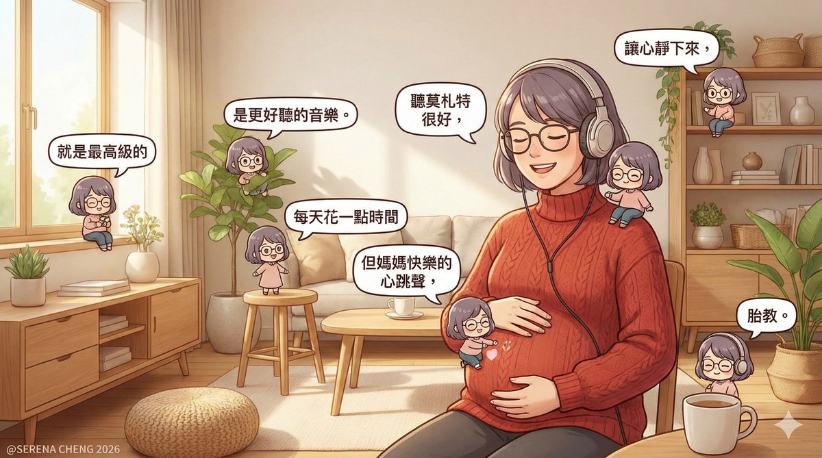 媽媽快樂的心跳就是最好的胎教